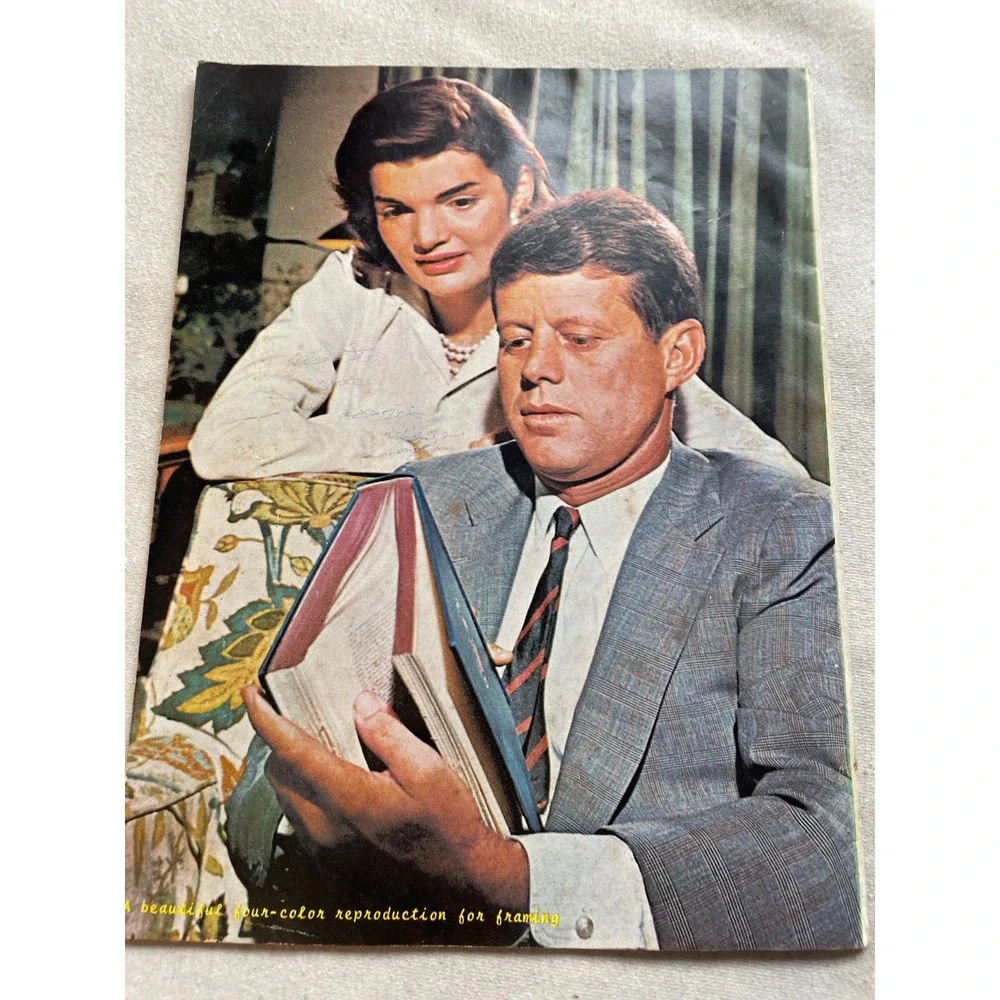 Vintage One Dozen Red Roses Magazine Jacqueline Kennedy